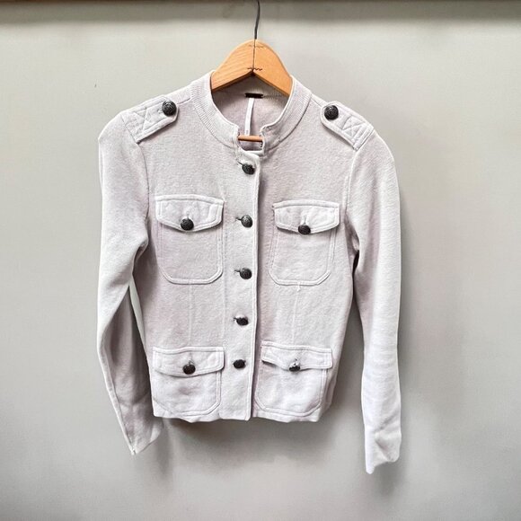Free People Slub Knit Military Cardigan Sweater Size XS - Picture 2 of 7